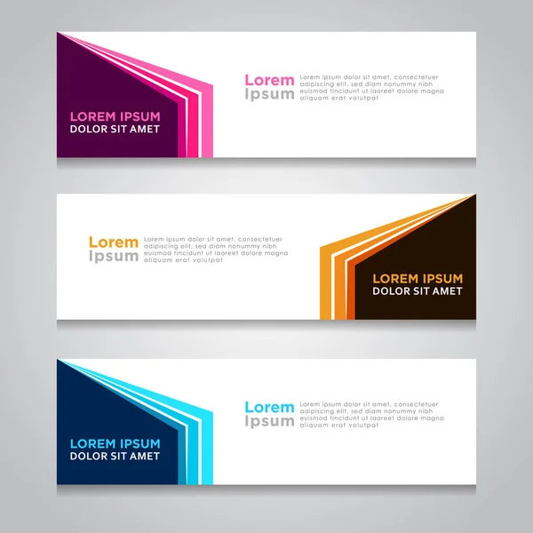 Modernes Banner Template Design Mit Abstraktem Hintergrund — Stockvektor