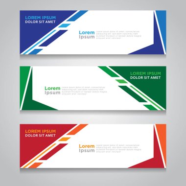 Vektör soyut tasarım web banner şablon. Web tasarım öğeleri - Header tasarımı. Soyut geometrik web banner şablon gri arka plan üzerinde. web afiş tasarım şablonu topluluğu.