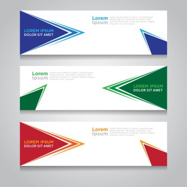 Vektör soyut tasarım web banner şablon. Web tasarım öğeleri - Header tasarımı. Soyut geometrik web banner şablon gri arka plan üzerinde. web afiş tasarım şablonu topluluğu.