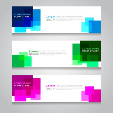 Vektör soyut tasarım web banner şablon. Web tasarım öğeleri - Header tasarımı. Soyut geometrik web banner şablon gri arka plan üzerinde. web afiş tasarım şablonu topluluğu.