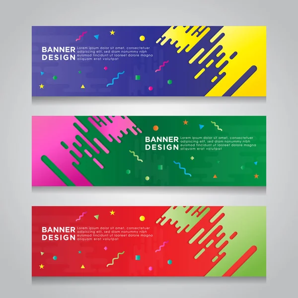 Vector Abstract Design Web Banner Template Web Design Elements Header — Stock Vector