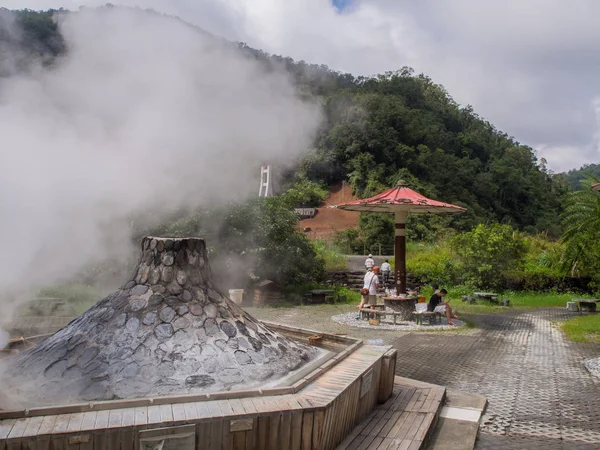 Taiping Mountain Tajwan Października 2016 Miejsce Gotowania Hot Spring Egg — Zdjęcie stockowe