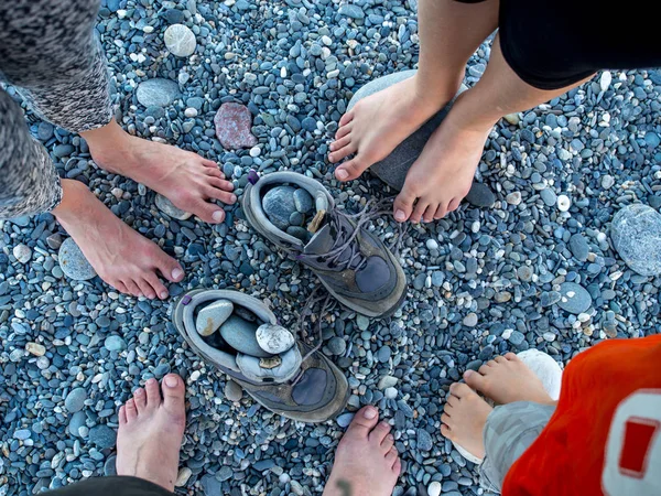 Together Beautiful Stony Beach Chishintan Beach — Stock Photo, Image