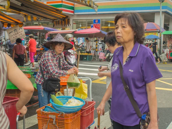 Ruifang Taiwan Oktober 2016 Khas Bazar Lokal Taiwan Dengan Banyak — Stok Foto