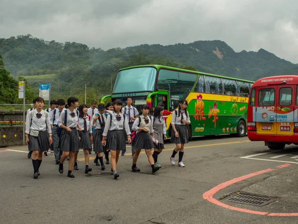 Shifen Taiwan October 2016 Taiwanese Youths Scholl Trip — Stock Photo, Image