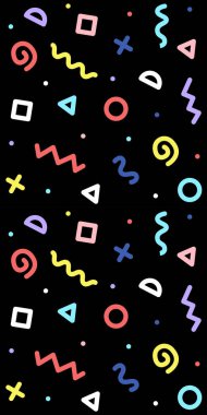 Kusursuz soyut geometrik desen. Moda 80-90s. Hipster Memphis tarzı.