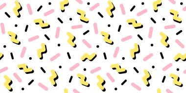 Kusursuz soyut geometrik desen. Moda 80-90s. Hipster Memphis tarzı.