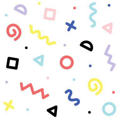 Kusursuz soyut geometrik desen. Moda 80-90s. Hipster Memphis tarzı.