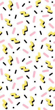 Kusursuz soyut geometrik desen. Moda 80-90s. Hipster Memphis tarzı.