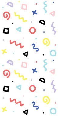 Kusursuz soyut geometrik desen. Moda 80-90s. Hipster Memphis tarzı.