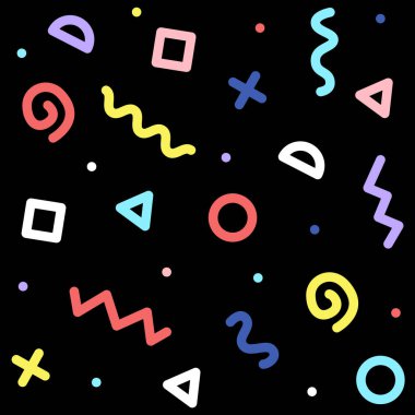 Kusursuz soyut geometrik desen. Moda 80-90s. Hipster Memphis tarzı.