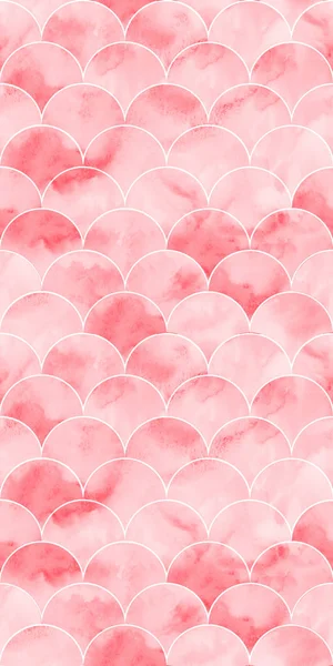 Textura geométrica de ola de mar rosa. Escala de pescado patrón sin costura . —  Fotos de Stock