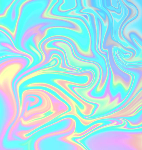 Abstract holographic iridescent background. Psychedelic colorful marble texture. — Stock Photo, Image