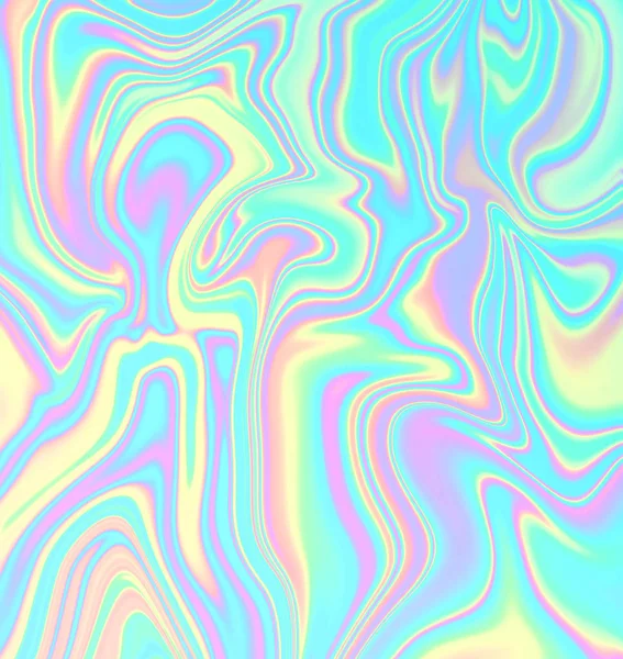 Abstract holographic iridescent background. Psychedelic colorful marble texture.