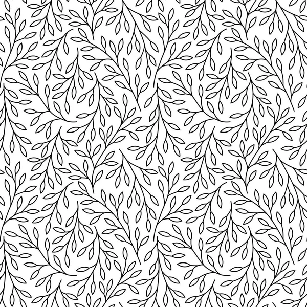 Elegante patrón floral sin costuras con ramas de árbol. Fondo orgánico vectorial . — Archivo Imágenes Vectoriales