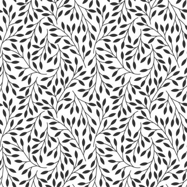 Ağaç dalları ile zarif çiçek dikişsiz desen. Vektör organik arka plan.