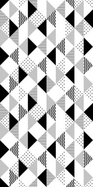 Üçgenler ile vektör geometrik dikişsiz desen. Modern şık arka plan.