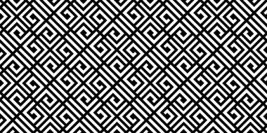 Etnik vektör geometrik dikişsiz desen. Tek renkli şık doku.