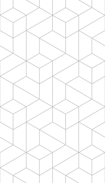 Vektor sömlös kubisk Hexagon mönster. Modern snygg tunn linjär textur. — Stock vektor