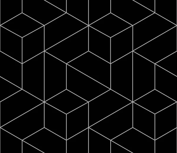 Modèle d'hexagone cubique sans couture vectoriel. Texture linéaire fine et élégante moderne . — Image vectorielle