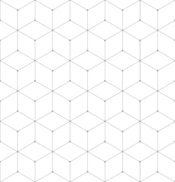 Векторный бесшовный кубический узор с точками. Современная тонкая текстура шестиугольника
.