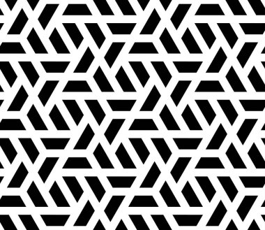 Altıgenin yarısıyla vektörsüz geometrik desen.