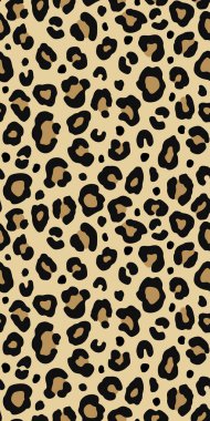 Leopar desensiz. Moda stili vektör dokusu.