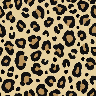 Leopar desensiz. Moda stili vektör dokusu.