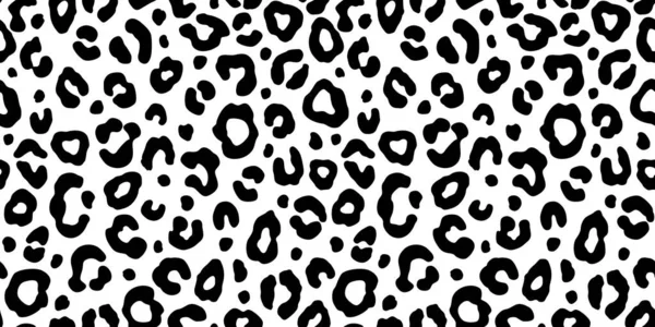 Patrón sin costura de leopardo blanco y negro. Moda elegante textura vectorial . — Vector de stock