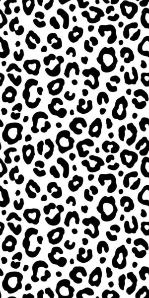 Patrón sin costura de leopardo blanco y negro. Moda elegante textura vectorial . — Vector de stock