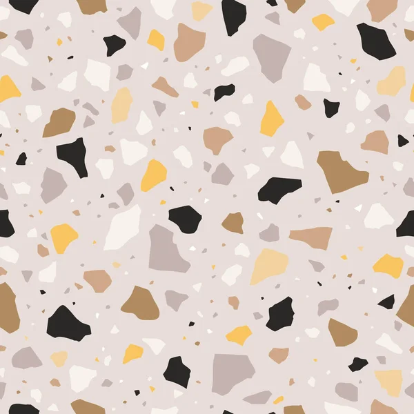 Terrazzo vector naadloos patroon. Moderne tegel textuur achtergrond. — Stockvector