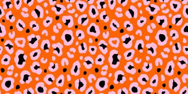 Renkli leopar desensiz. Moda stili vektör dokusu. EPS 10