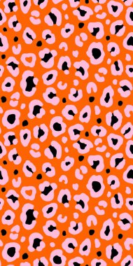 Renkli leopar desensiz. Moda stili vektör dokusu. EPS 10