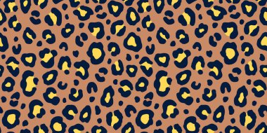 Renkli leopar desensiz. Moda stili vektör dokusu. EPS 10