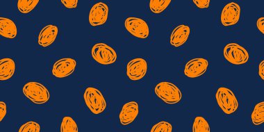 Hippi puantiyeli nokta deseni. Renkli soyut arkaplan ve karalama çemberleri. Vektör el çizimi illüstrasyon. EPS 10