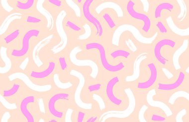 Fırça darbesi elementli vektör hipster kusursuz desen. Renkli, soyut bir arkaplan. EPS 10