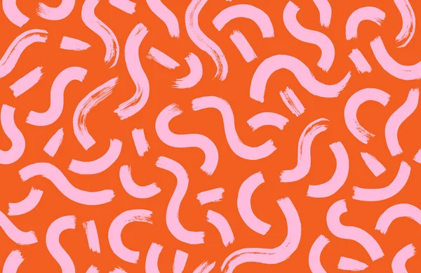 Padrão Sem Costura Vector Hipster Com Elementos Pincel Fundo Abstrato — Vetor de Stock