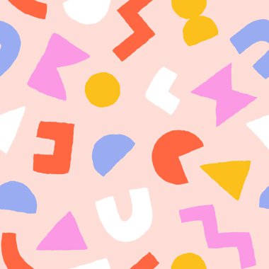 Kalın geometrik şekilli, renksiz desen. Modern İskandinav kesim elementlerine sahip vektör soyut arkaplan.