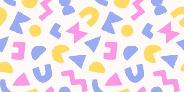 Kalın geometrik şekilli, renksiz desen. Modern İskandinav kesim elementlerine sahip vektör soyut arkaplan.