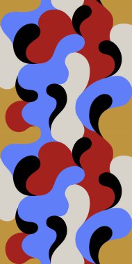 Çok renkli ve soyut şekilli modern desenler. Renkli soyut arka plan. Vektör illüstrasyonu, EPS 10