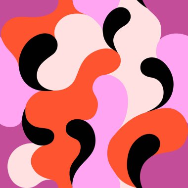 Çok renkli ve soyut şekilli modern desenler. Renkli soyut arka plan. Vektör illüstrasyonu, EPS 10