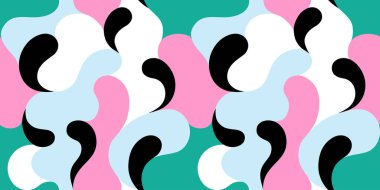 Çok renkli ve soyut şekilli modern desenler. Renkli soyut arka plan. Vektör illüstrasyonu, EPS 10