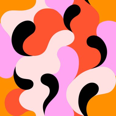 Çok renkli ve soyut şekilli modern desenler. Renkli soyut arka plan. Vektör illüstrasyonu, EPS 10