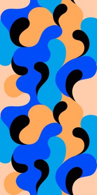 Çok renkli ve soyut şekilli modern desenler. Renkli soyut arka plan. Vektör illüstrasyonu, EPS 10