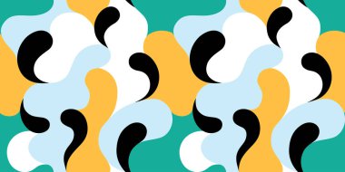 Çok renkli ve soyut şekilli modern desenler. Renkli soyut arka plan. Vektör illüstrasyonu, EPS 10