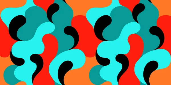 Σύγχρονο Μοτίβο Πολύχρωμα Αφηρημένα Σχήματα Πολύχρωμο Αφηρημένο Υπόβαθρο Εικονογράφηση Διανύσματος — Διανυσματικό Αρχείο