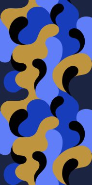 Çok renkli ve soyut şekilli modern desenler. Renkli soyut arka plan. Vektör illüstrasyonu, EPS 10