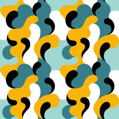 Çok renkli ve soyut şekilli modern desenler. Renkli soyut arka plan. Vektör illüstrasyonu, EPS 10