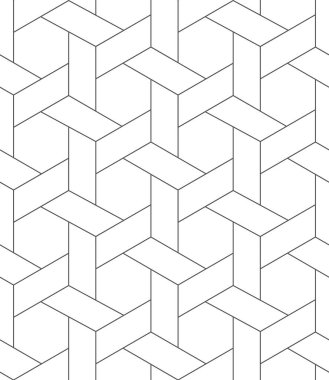 Vektörsüz kübik altıgen deseni. Modern stil ince doğrusal doku. EPS 10