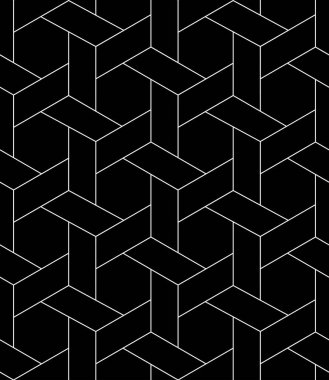 Vektörsüz kübik altıgen deseni. Modern stil ince doğrusal doku. EPS 10